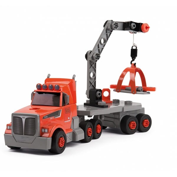 Set BLACK&DECKER Masinuta cu trusa de scule BD1753, 3 ani+, portocaliu-negru