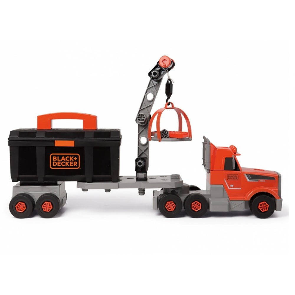 Set BLACK&DECKER Masinuta cu trusa de scule BD1753, 3 ani+, portocaliu-negru