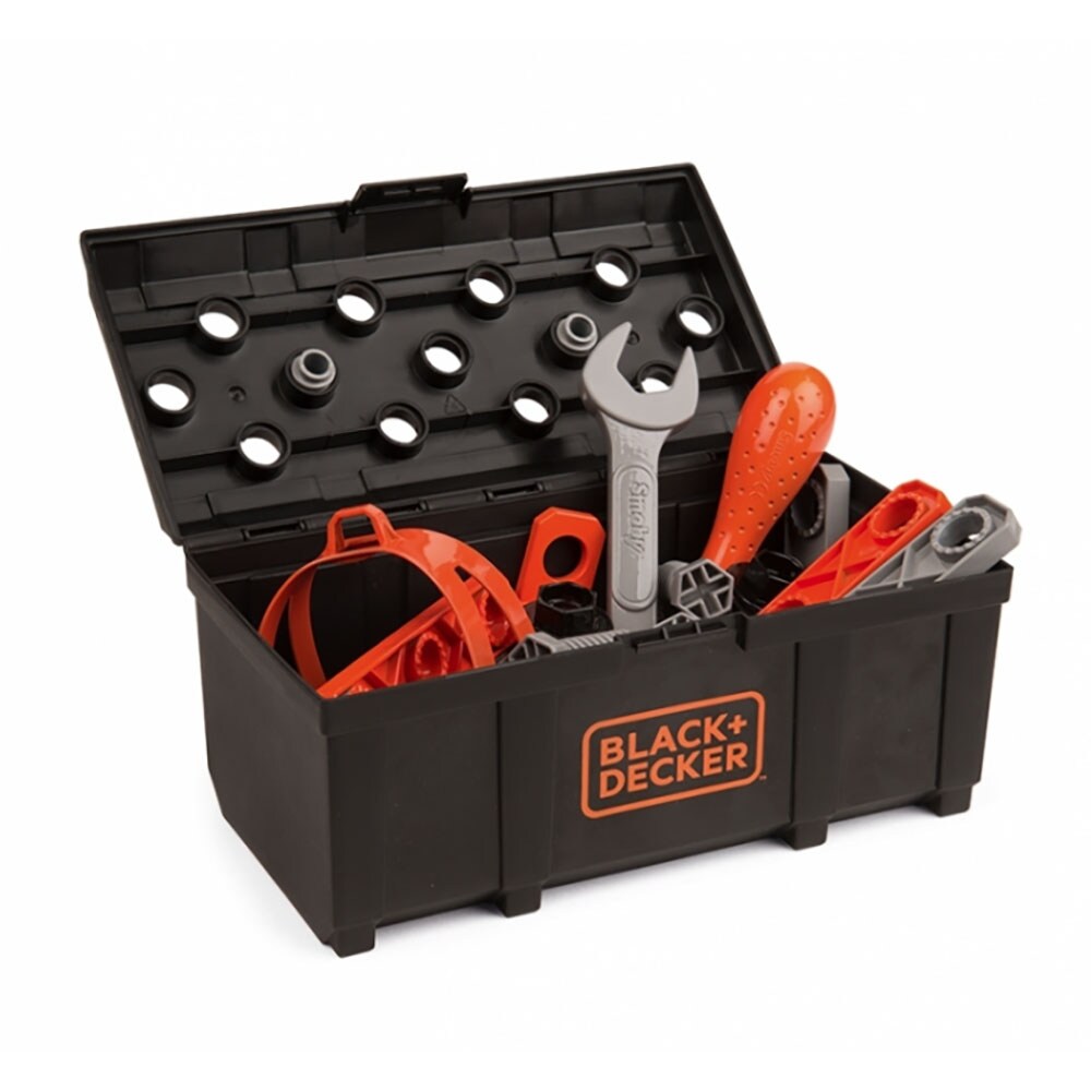 Set BLACK&DECKER Masinuta cu trusa de scule BD1753, 3 ani+, portocaliu-negru