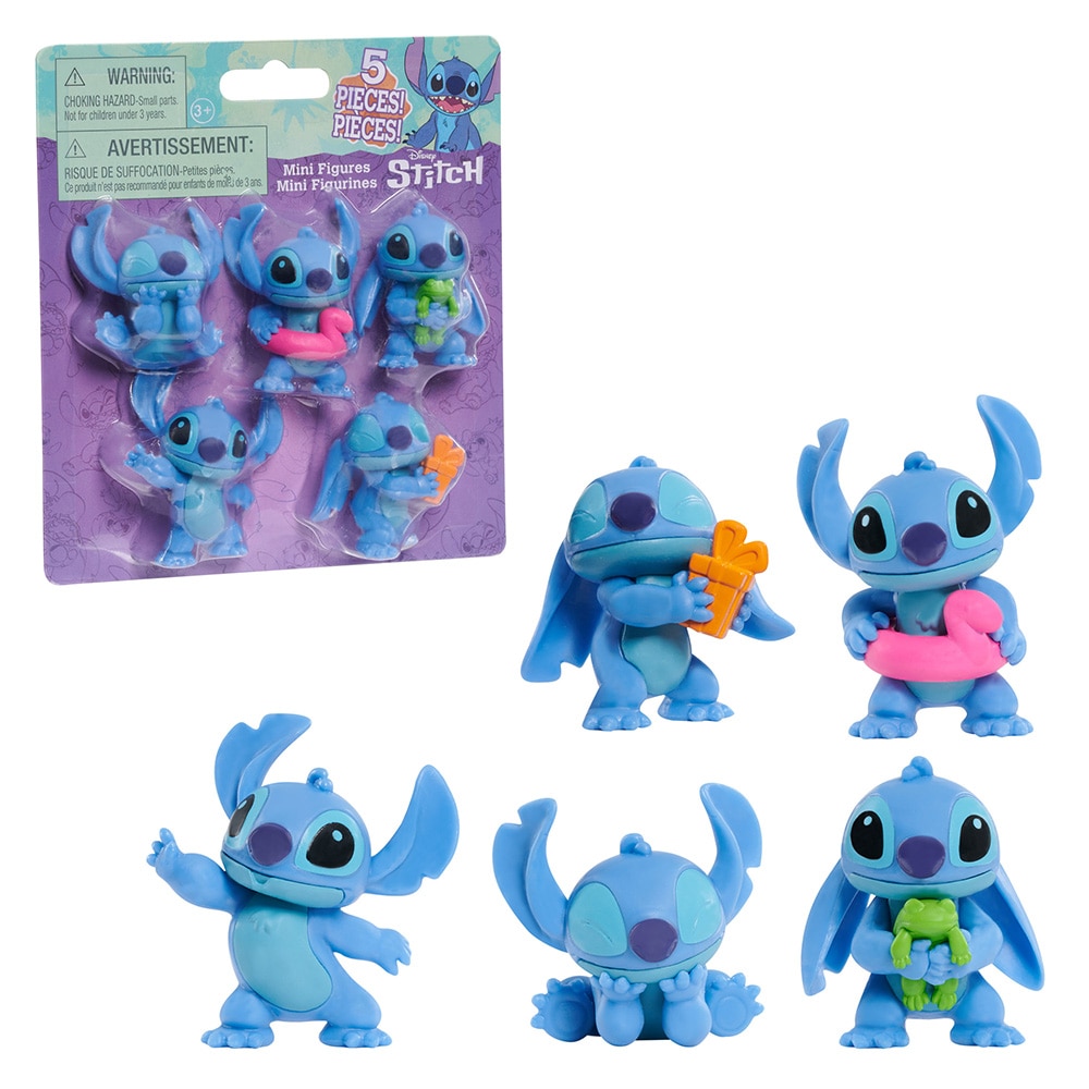 Set 5 figurine LILO&STITCH LS46267, 3 ani+, albastru