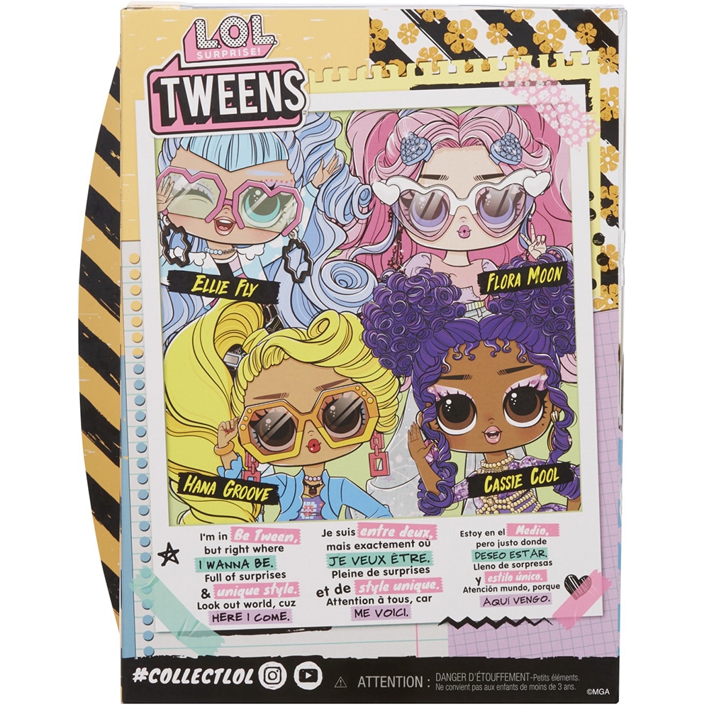 Papusa LOL SURPRISE Tweens - Fashionista Hana Groove MGA591658EUC, 3 ani+, multicolor