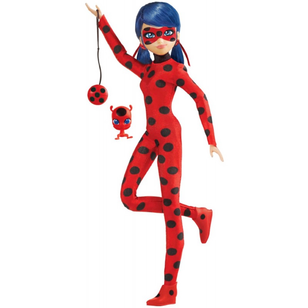 Papusa MIRACULOUS Ladybug din film MLB50014O, 30cm, 4 ani+, rosu-negru