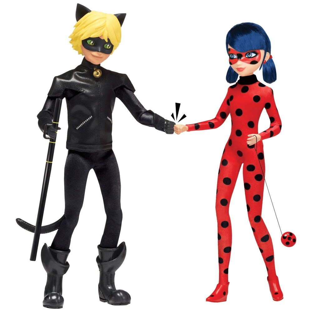 Set papusi MIRACULOUS Ladybug si Cat Noir MLB50198O, 4 ani+, multicolor