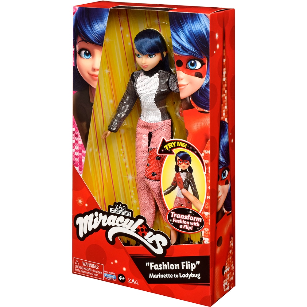 Papusa MIRACULOUS Ladybug cu paiete MLB50375O, 4 ani+, multicolor