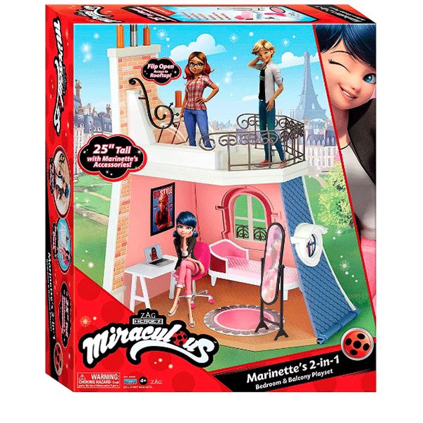 Set MIRACULOUS Casa lui Marinette MLB50660O, 4 ani+, multicolor