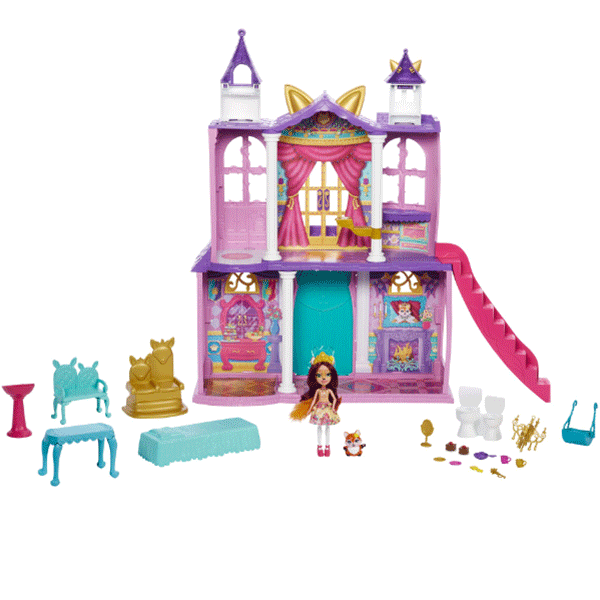 Set papusa ENCHANTIMALS Castelul Royal MTGYJ17O, 4 ani+, multicolor