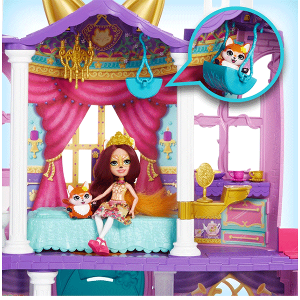 Set papusa ENCHANTIMALS Castelul Royal MTGYJ17O, 4 ani+, multicolor