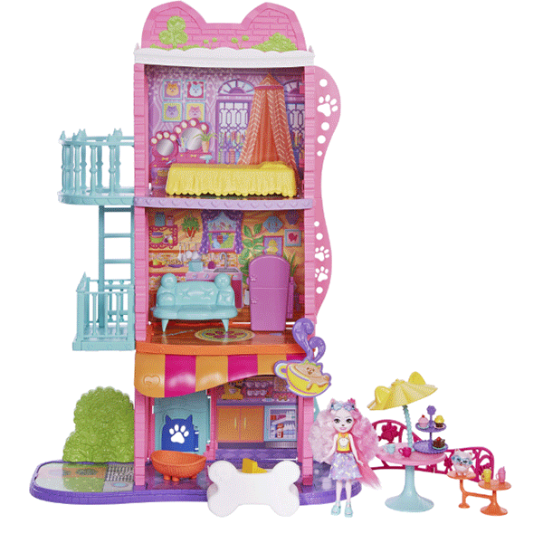 Set papusa ENCHANTIMALS Cafeneaua din jungla MTHHC18O, 4 ani+, multicolor