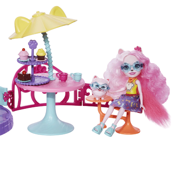 Set papusa ENCHANTIMALS Cafeneaua din jungla MTHHC18O, 4 ani+, multicolor
