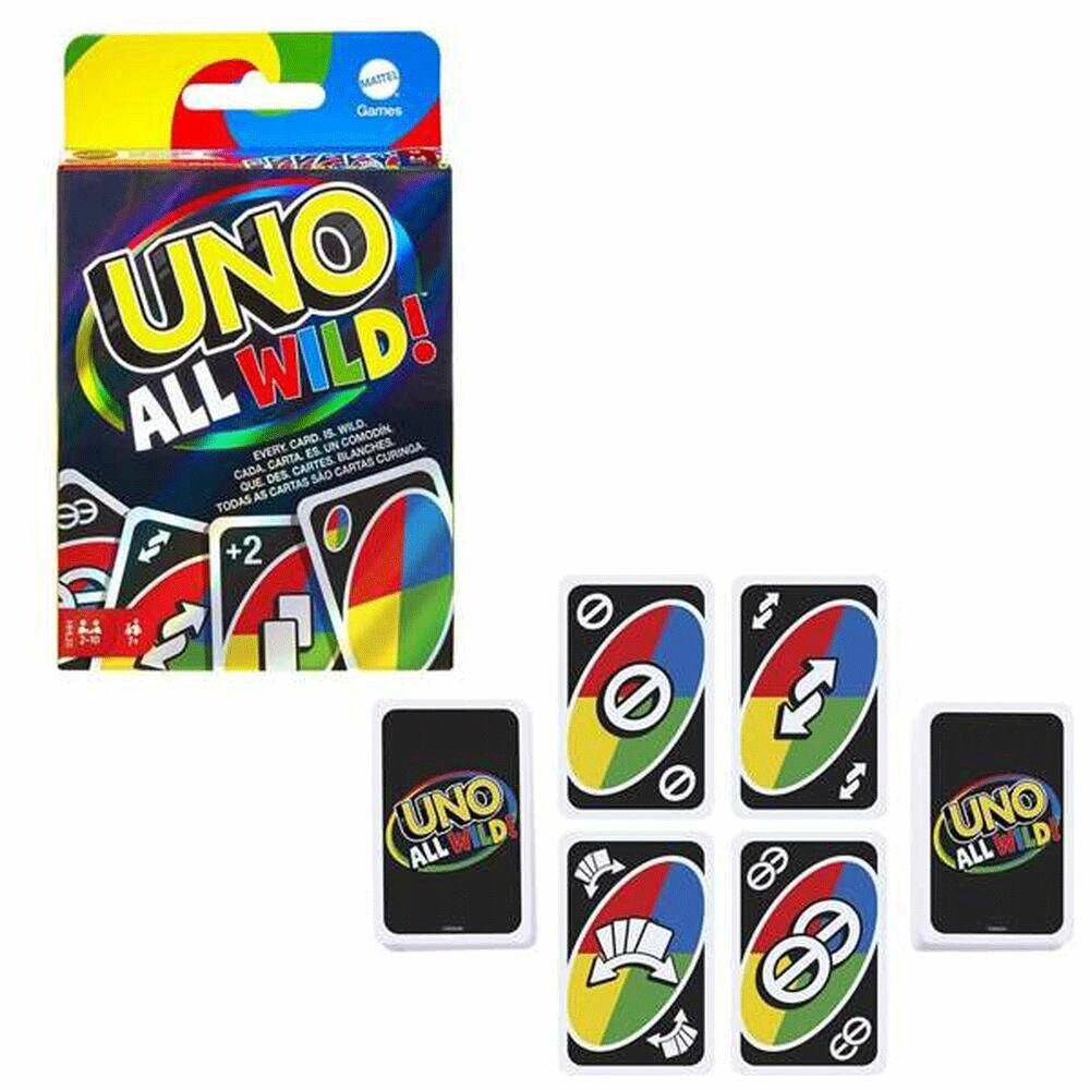 Joc de societate UNO All Wild MTHHL35O, 7 ani+, 2 jucatori