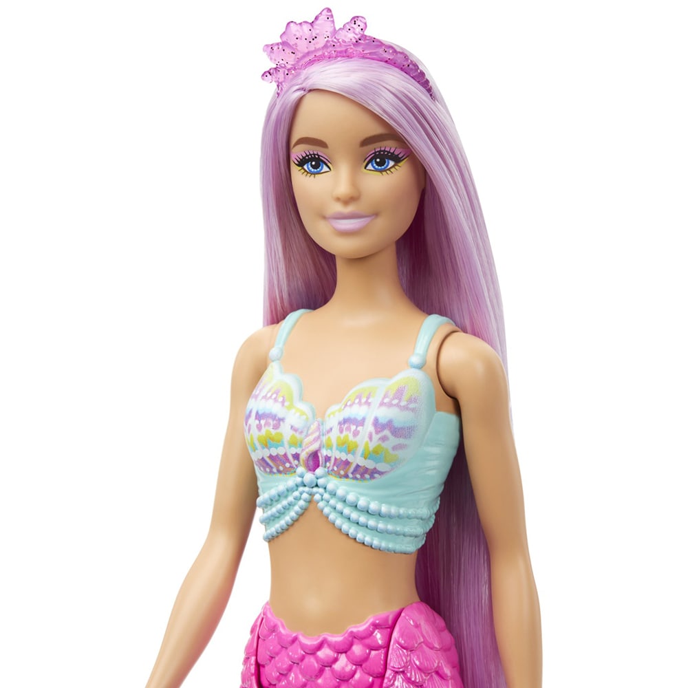 Papusa BARBIE Dreamtopia - Sirena MTHRR00, 3 ani+, mov-roz