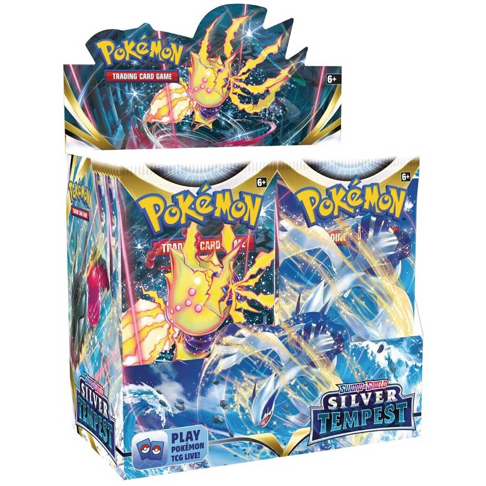 Set cartonase POKEMON TCG - Silver Tempest Booster PCI85091, 6 ani+, multicolor