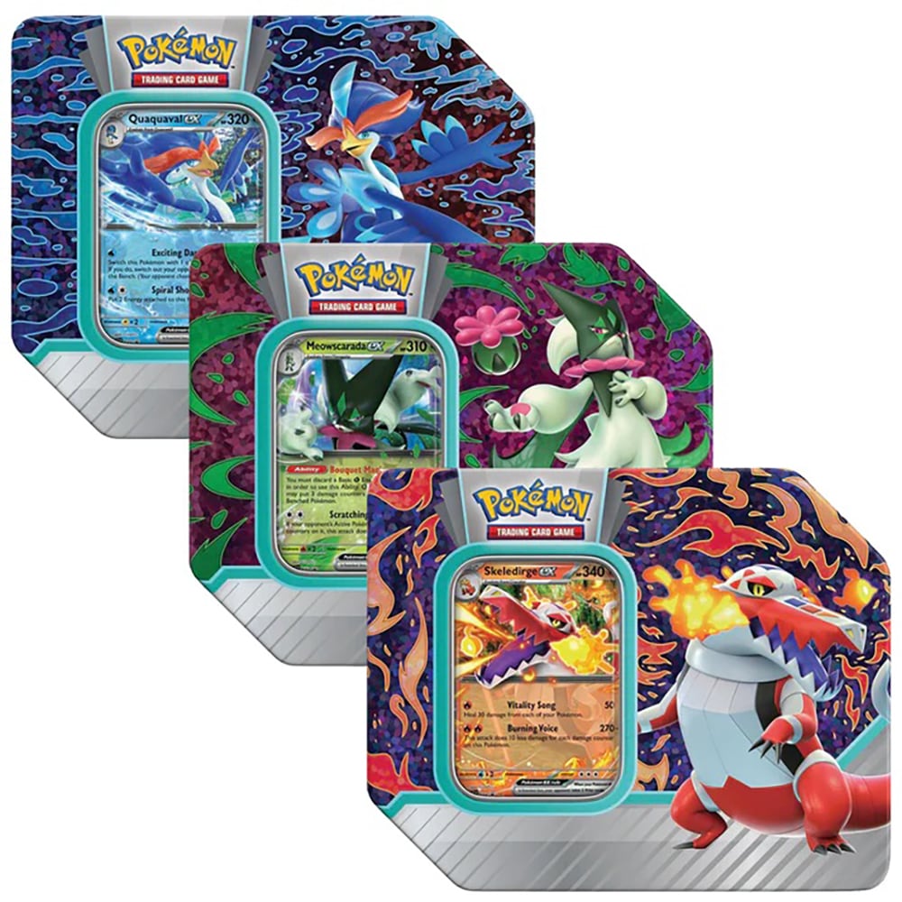 Set cartonase POKEMON TCG - Paldea Partner Tin PCI85297, 7 ani+, 1 jucator