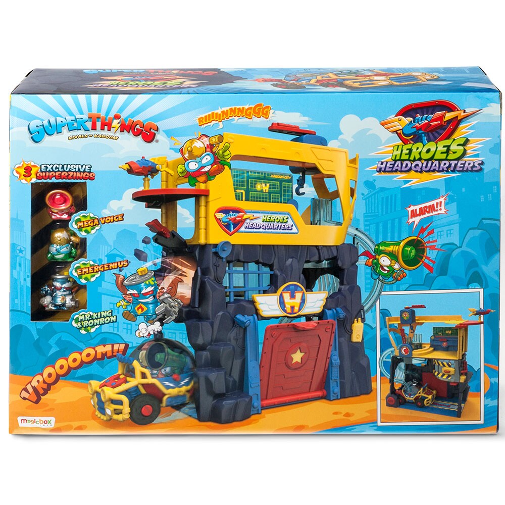 Set figurine SUPERZINGS Sediul central al eroilor SZ9015O, 3 ani+, multicolor