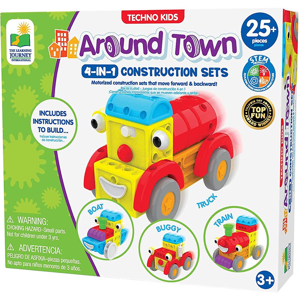 Joc de constructie 4in1 THE LEARNING JOURNEY In oras TLJ23470, 3 ani+, 25 piese