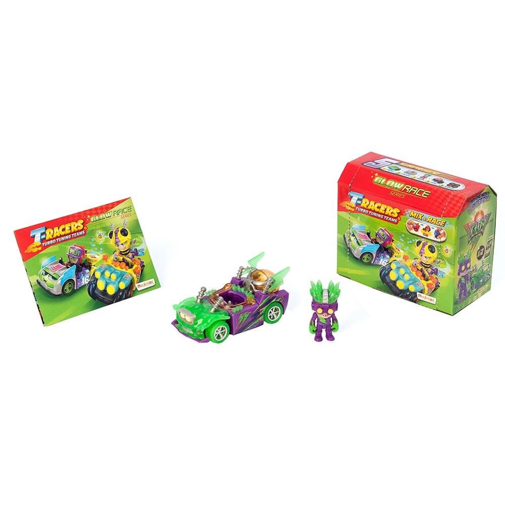 Masinuta T-RACERS Glow Race TR4001O, 3 ani+, multicolor