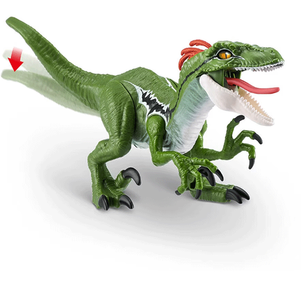 Figurina ZURU Robo Alive Dino Action - Raptor ZR7172O, 3 ani+, verde-alb