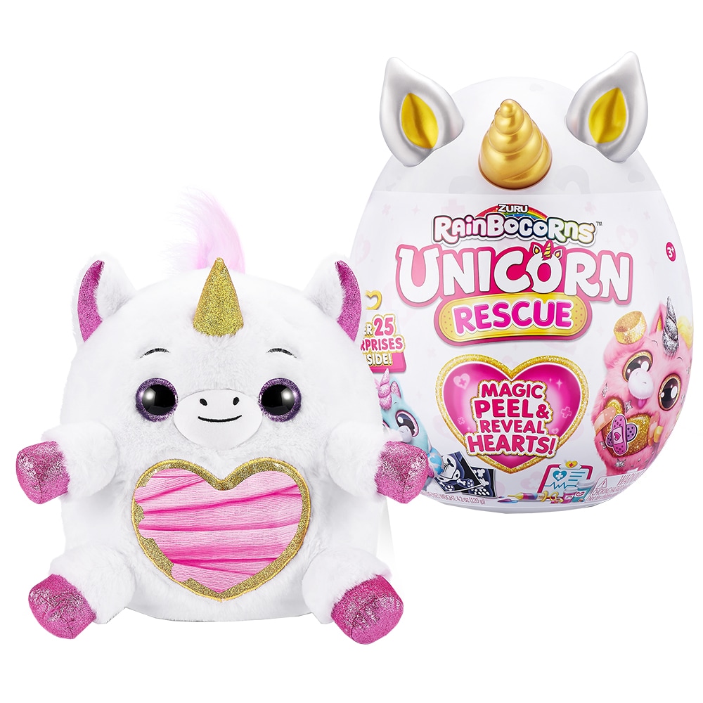 Jucarie de plus RAINBOCORNS Unicornul curcubeu la doctor ZR9262O, 3 ani+, multicolor