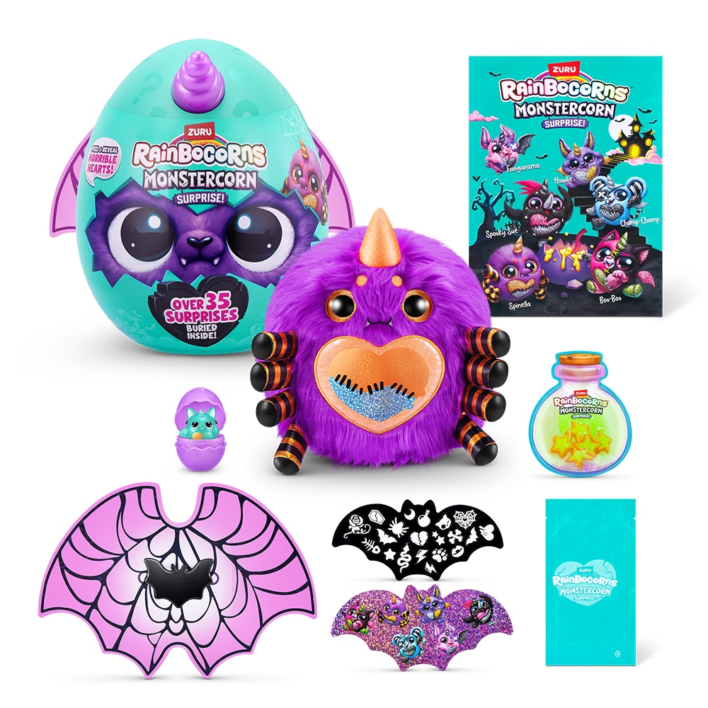Jucarie de plus RAINBOCORNS Unicornul curcubeu Monstercorn ZR9297O, 3 ani+, multicolor