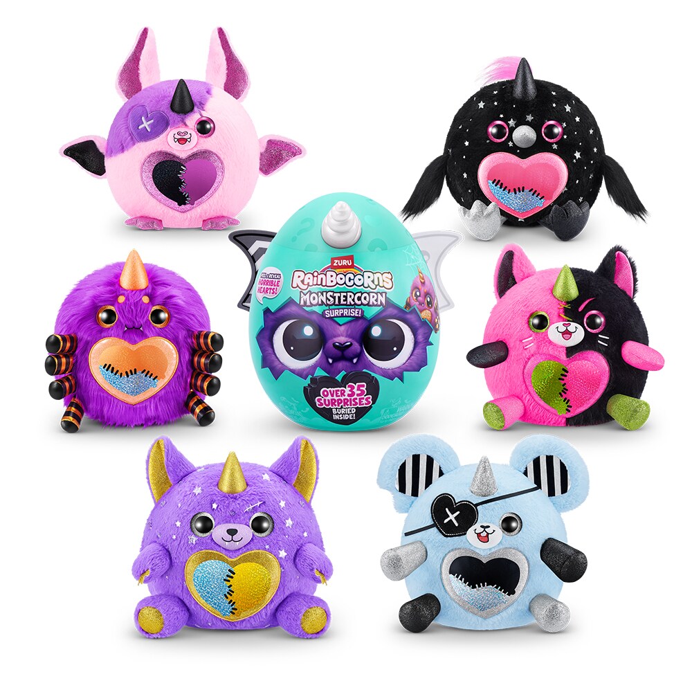 Jucarie de plus RAINBOCORNS Unicornul curcubeu Monstercorn ZR9297O, 3 ani+, multicolor