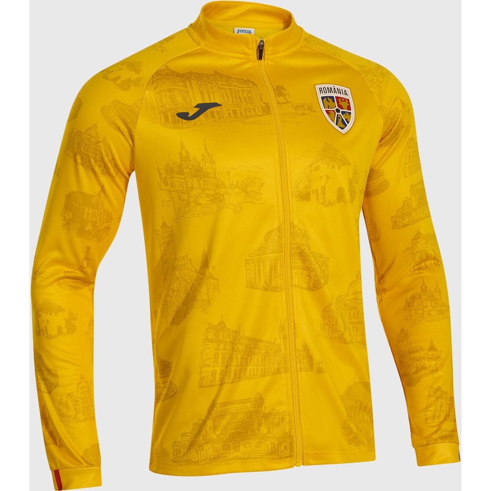 Jacheta fotbal de incalzire JOMA Echipa Nationala de Fotbal a Romaniei 2025, marimea XL, galben