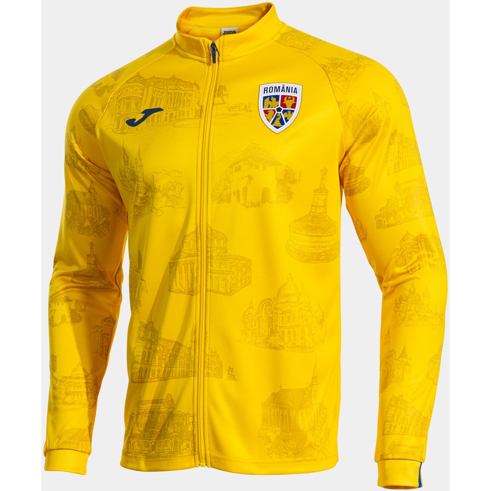Jacheta fotbal de incalzire JOMA Echipa Nationala de Fotbal a Romaniei 2025, marimea XL, galben