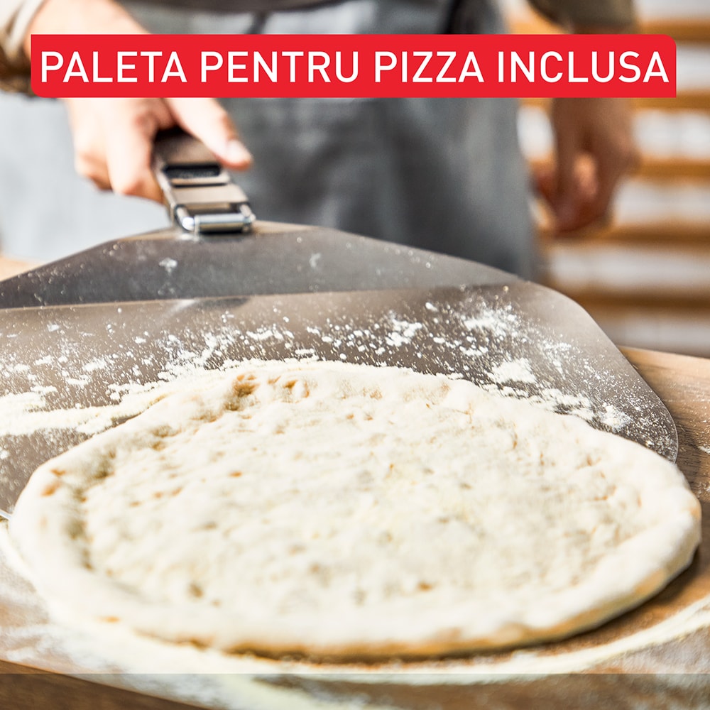 Cuptor cu gaz pentru pizza TEFAL Pizza Pronto JM412010, gri-negru