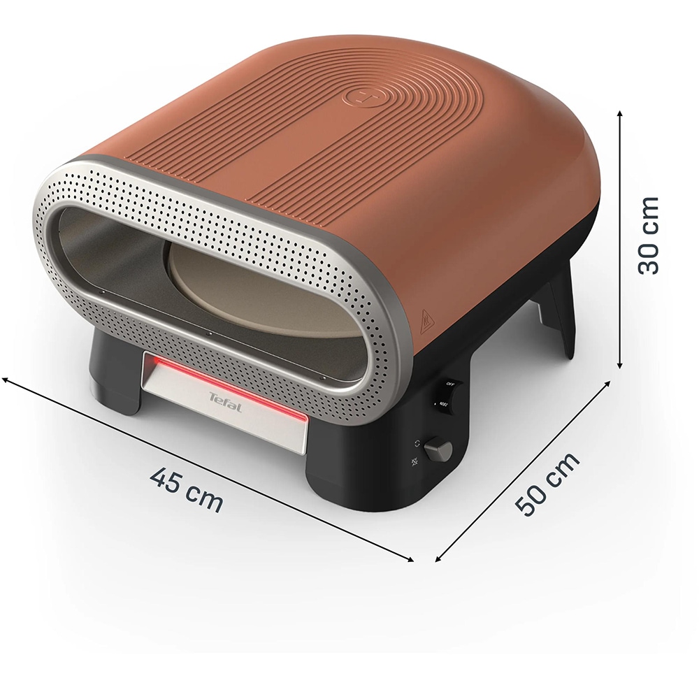Cuptor electric TEFAL Pizza Pronto JM600TE0, 2600W, maro-argintiu