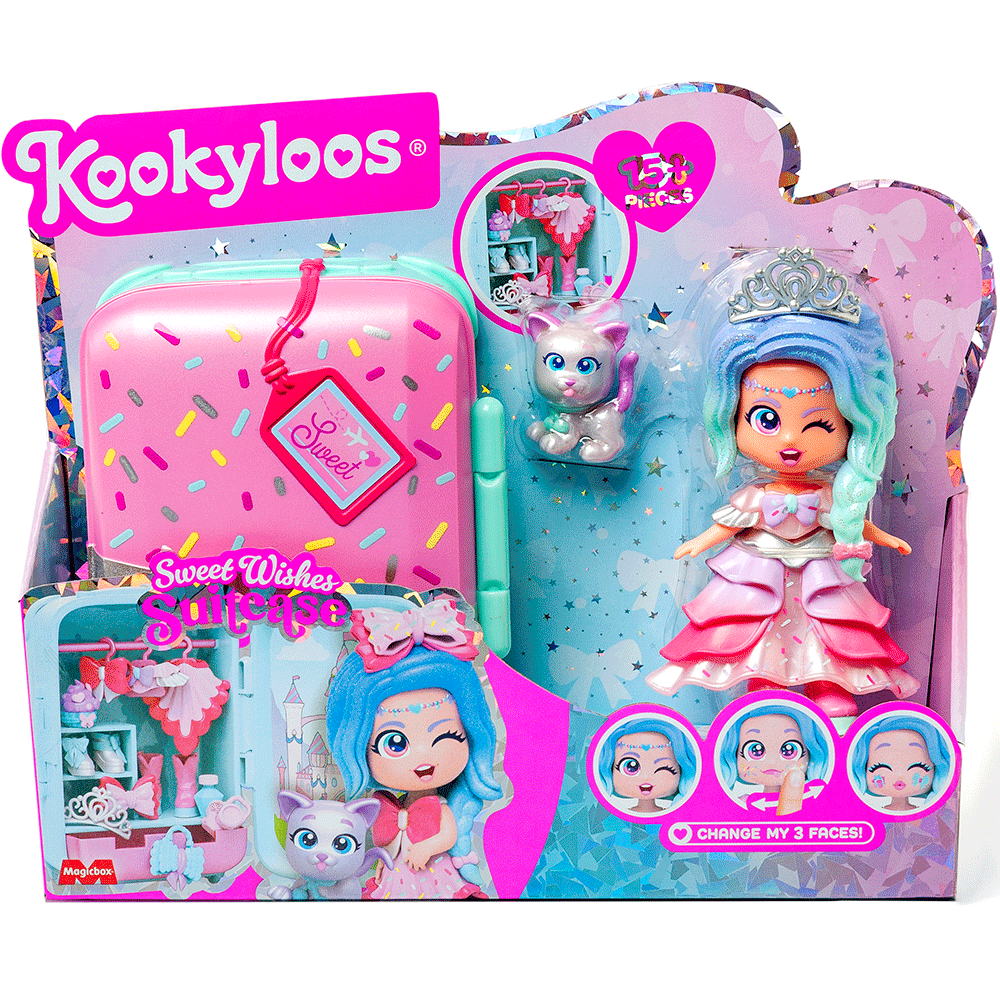 Set papusa KOOKYLOOS Dulap Sweet Wishes 1100042504, 3 ani+, multicolor