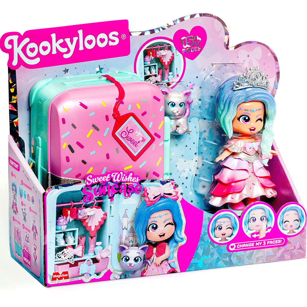 Set papusa KOOKYLOOS Dulap Sweet Wishes 1100042504, 3 ani+, multicolor