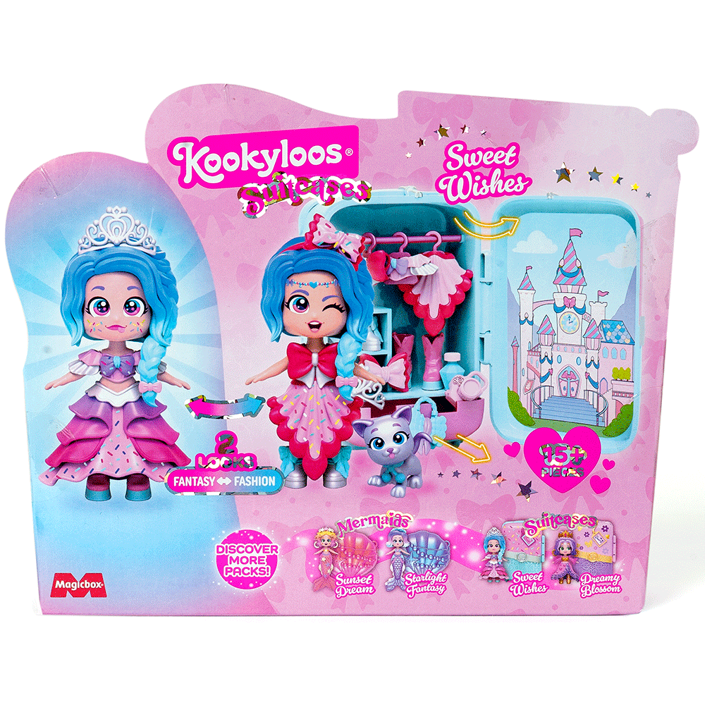 Set papusa KOOKYLOOS Dulap Sweet Wishes 1100042504, 3 ani+, multicolor