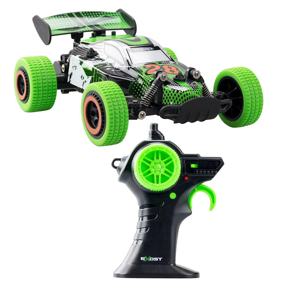 Masinuta cu telecomanda EXOST RC - Dust storm 753020639, 5 ani+, verde-negru