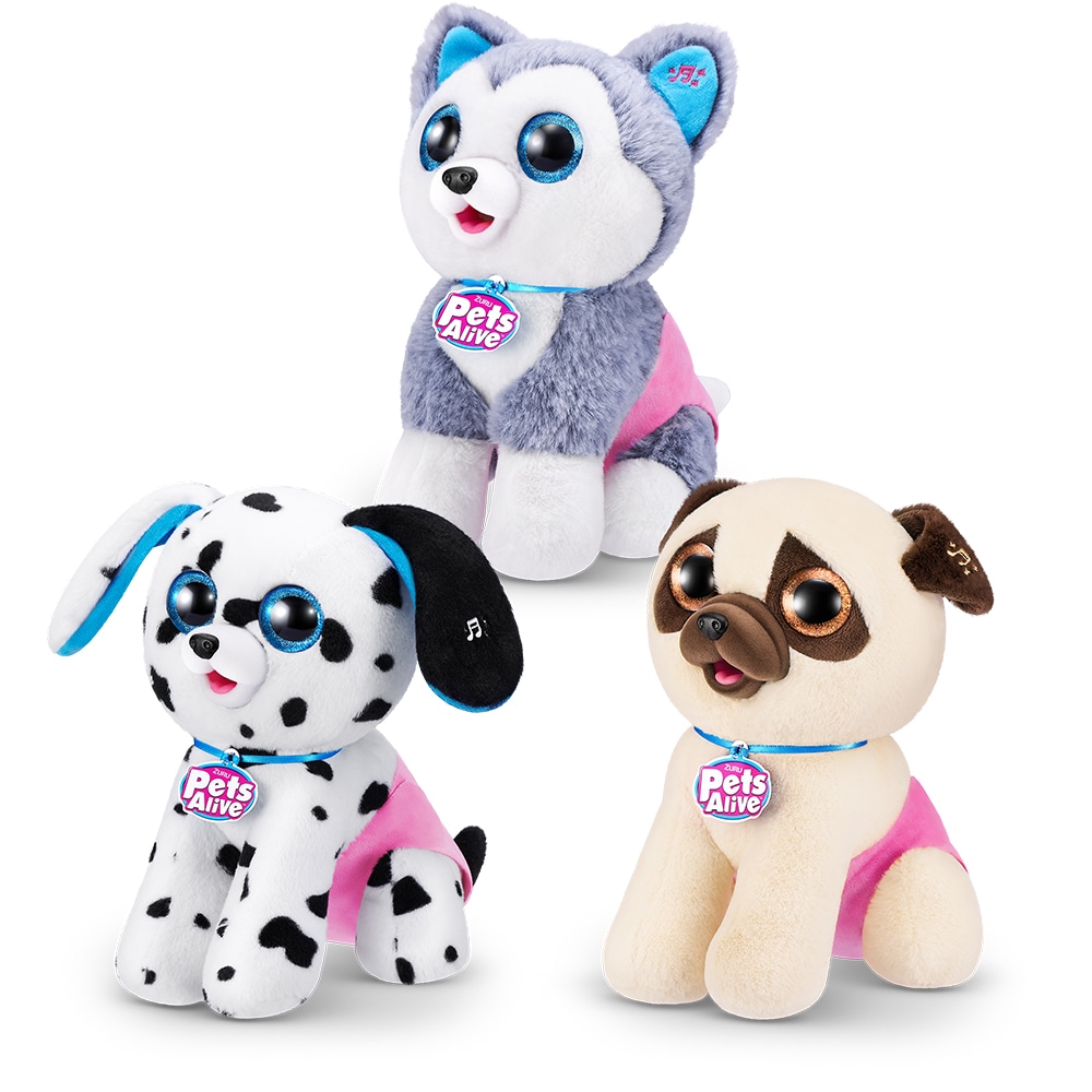 Jucarie de plus PETS ALIVE Catelus cu accesorii 9542, 3 ani+, multicolor