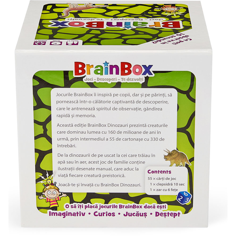 Joc de societate BRAINBOX Dinozauri BBXG114038, 7 ani+, 1-6 jucatori