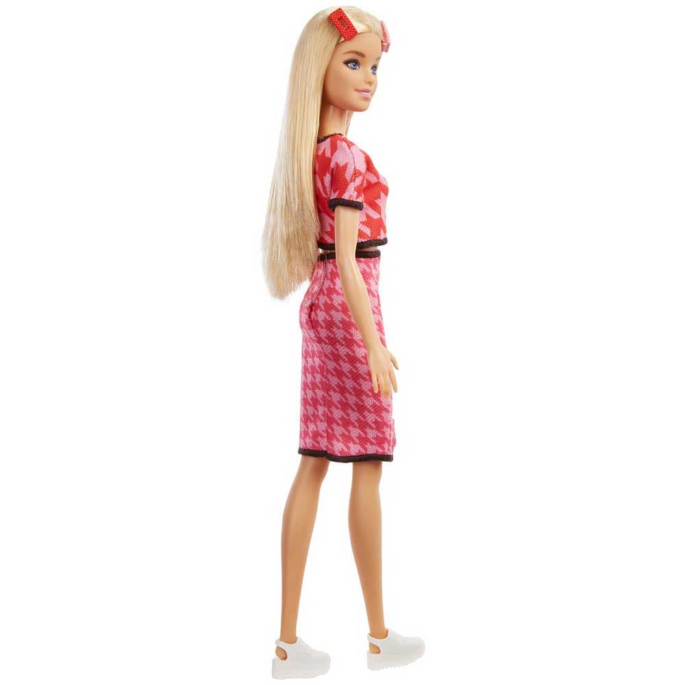 Papusa BARBIE Dreamtopia Fashionistas - Tinuta casual GRB59, 3 ani+, roz-negru