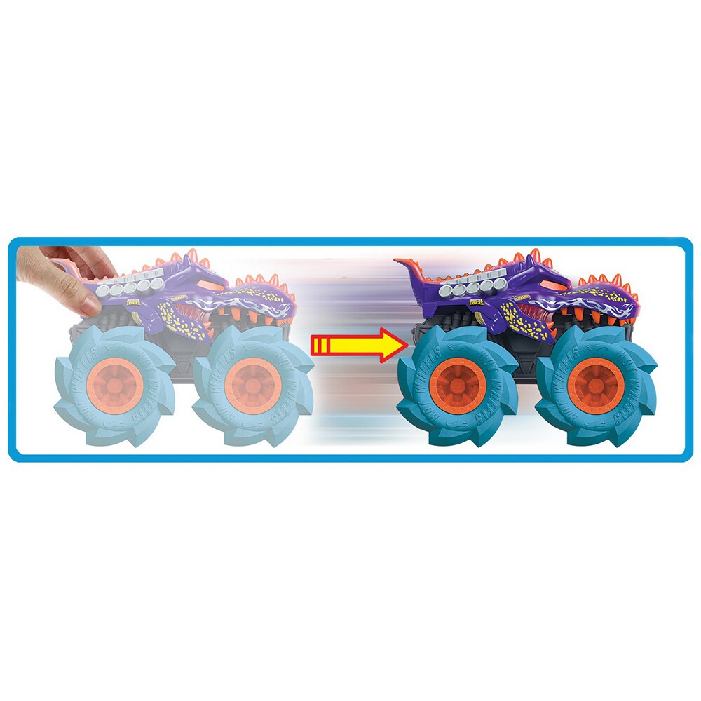 Masinuta HOT WHEELS Monster Truck Twister Tredz Wrex GVK39, 3 ani+, multicolor