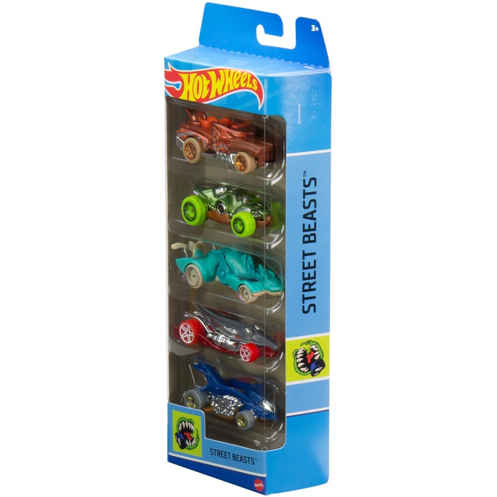 Set 5 masinute HOT WHEELS Streets Beasts HFV91, 3 ani+, multicolor