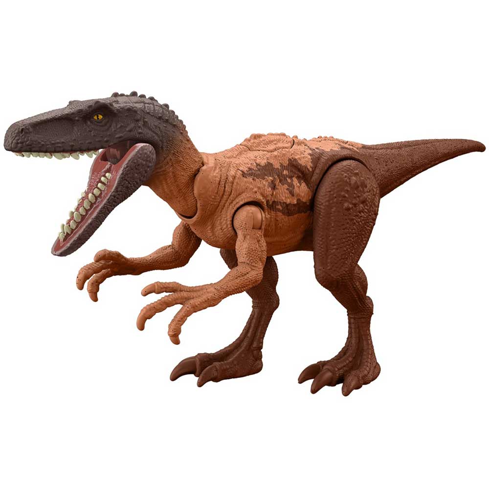 Figurina JURASSIC WORLD Dino Trackers Danger Pack Herrerasaurus HLN64, 4 ani+, maro-gri