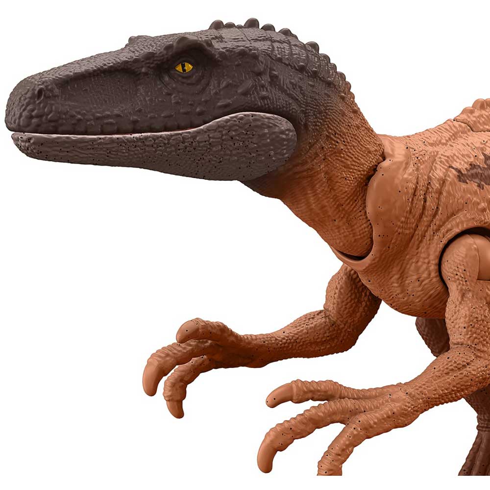 Figurina JURASSIC WORLD Dino Trackers Danger Pack Herrerasaurus HLN64, 4 ani+, maro-gri