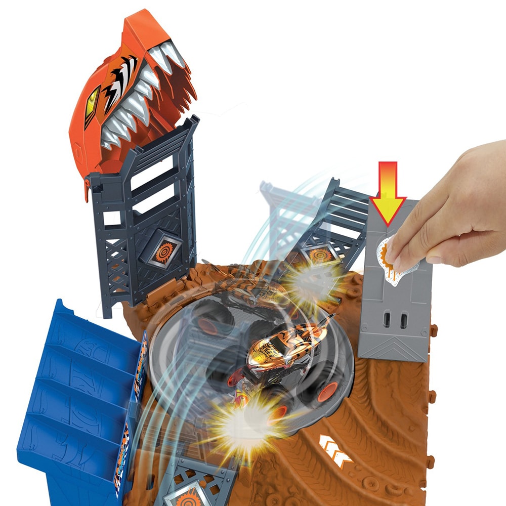 Set masinuta HOT WHEELS Monster Trucks Arena Smashers HNB93, 4 ani+, multicolor