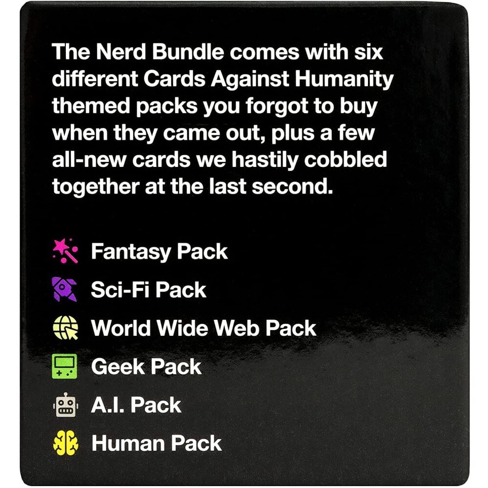 Joc de societate CARDS AGAINST HUMANITY Extensie- Nerd Pack Set HUM2EXT6, 17 ani+, 4-20 jucatori