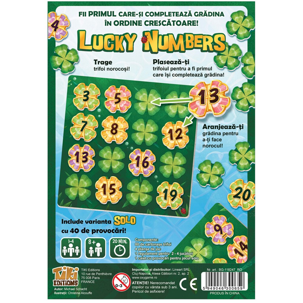 Joc de societate OXYGAME Lucky Numbers LIN0659, 8 ani+, 2-4 jucatori
