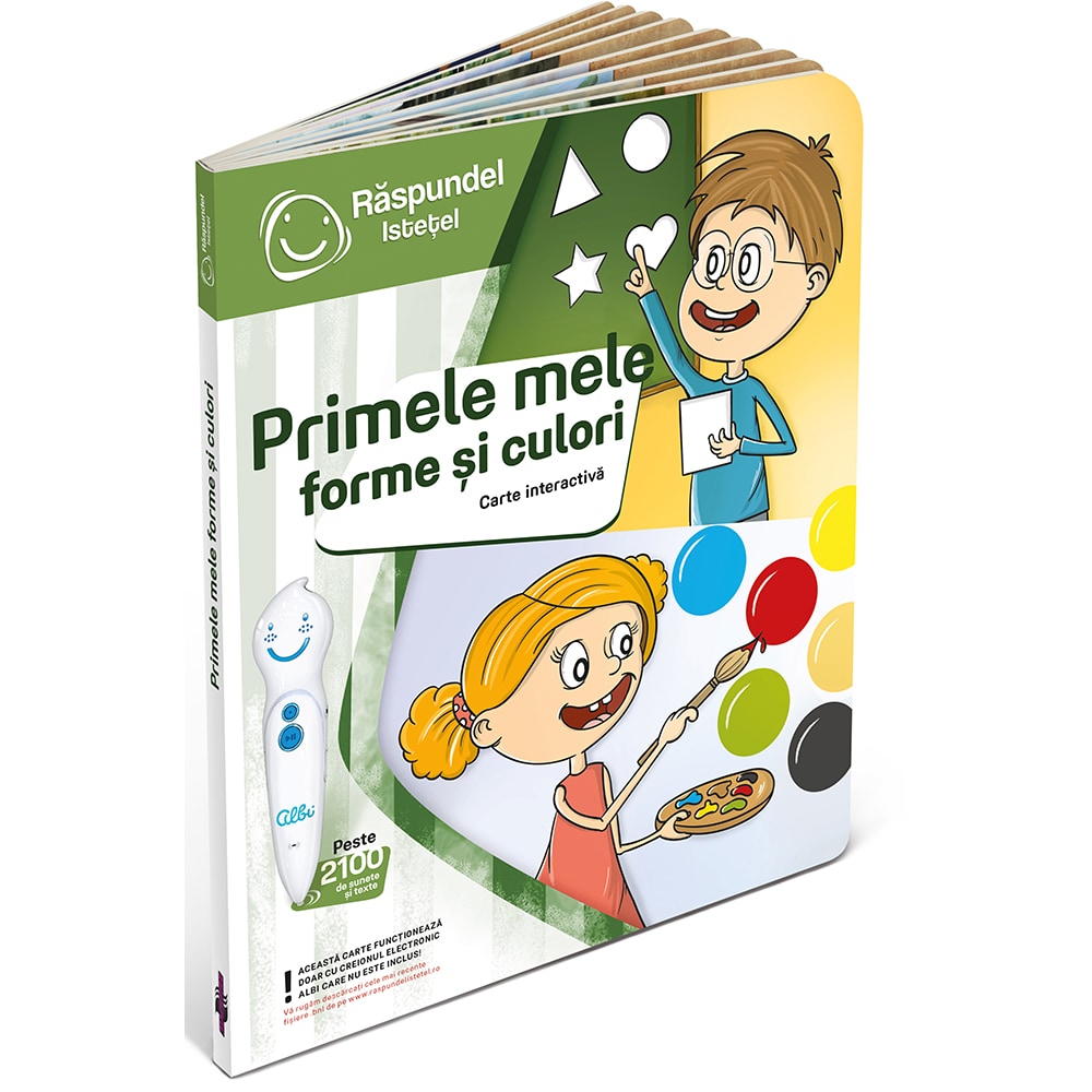 Carte interactiva RASPUNDEL ISTETEL Primele mele forme si culori RASP19586, 3 ani+, multicolor