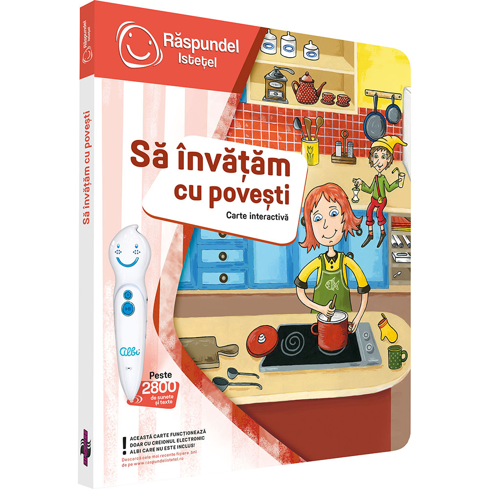 Carte interactiva RASPUNDEL ISTETEL Invatam cu povesti RASP63360, 3 ani+, multicolor