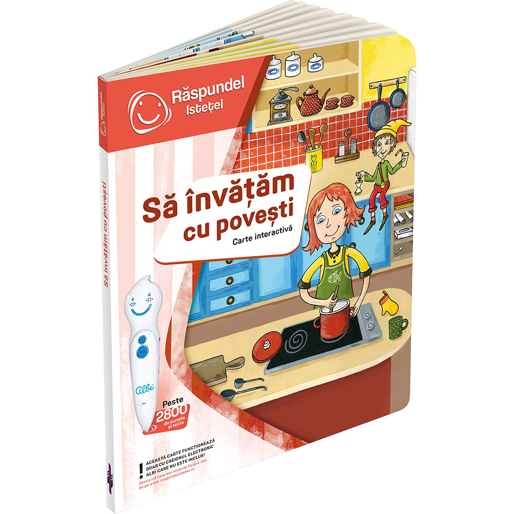 Carte interactiva RASPUNDEL ISTETEL Invatam cu povesti RASP63360, 3 ani+, multicolor