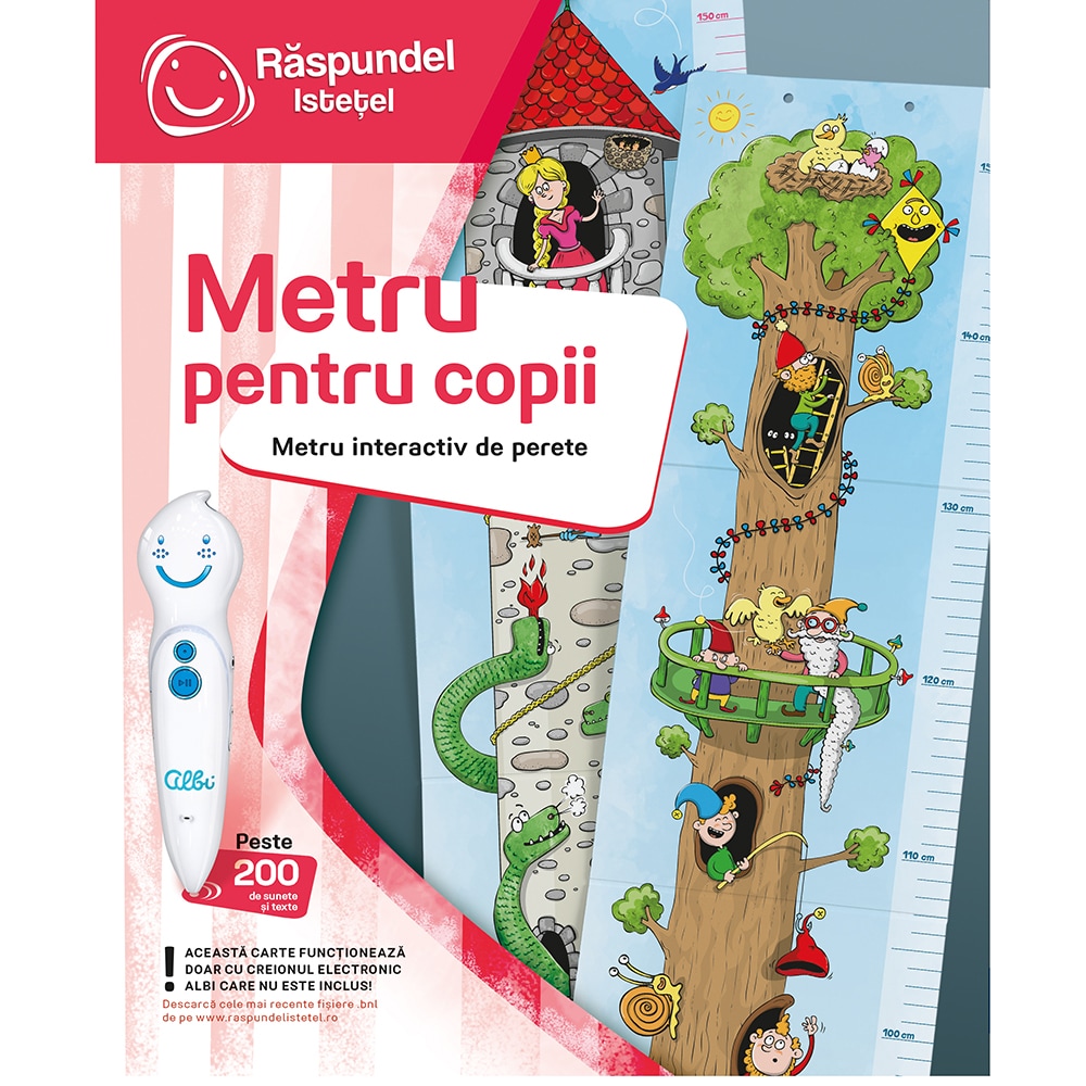 Carte interactiva RASPUNDEL ISTETEL Metru pentru copii RASP86334, 3 ani+, multicolor