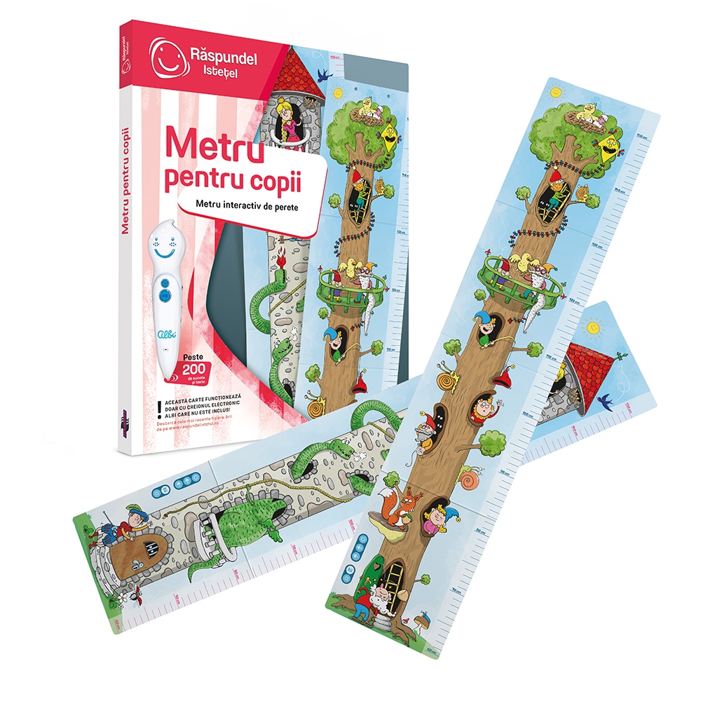 Carte interactiva RASPUNDEL ISTETEL Metru pentru copii RASP86334, 3 ani+, multicolor