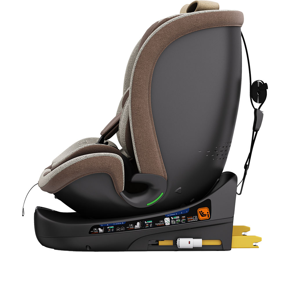 Scaun auto BUF BOOF B-Joy Deluxe rotativ 360 grade BJOYBROWNDOG, Isofix, 0-36 kg, i-Size, maro