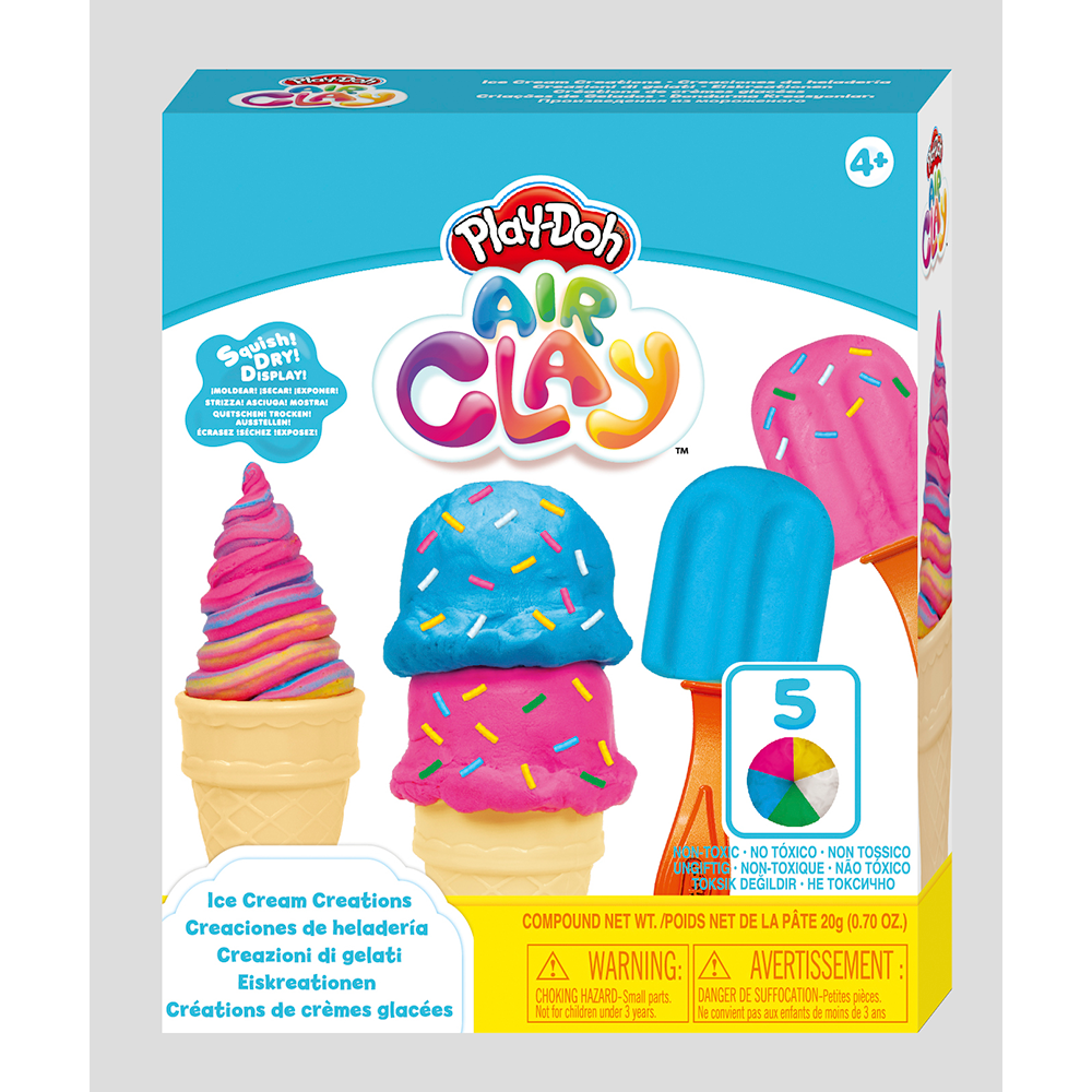 Set plastilina AIR CLAY Atelierul de inghetata 1100029419, 4 ani+, multicolor 