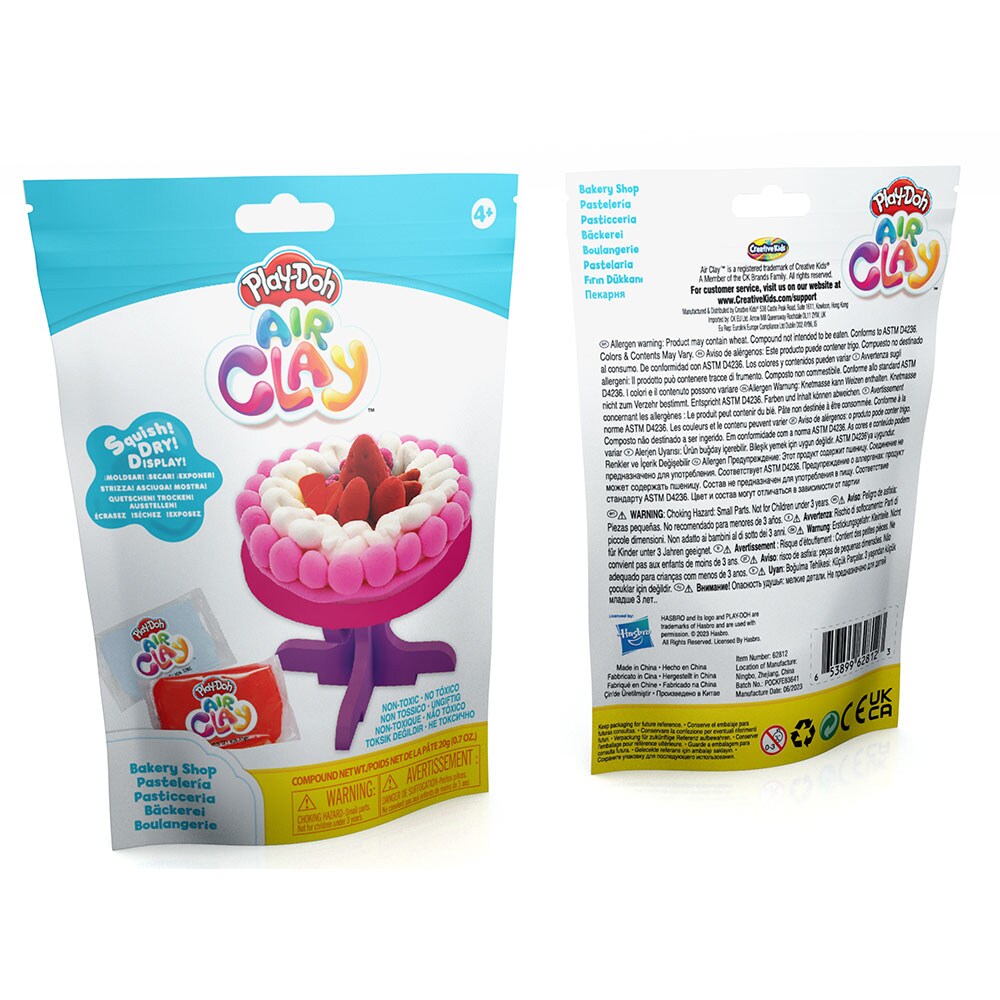 Set plastilina AIR CLAY Diverse forme 1100029424, 4 ani+, multicolor 